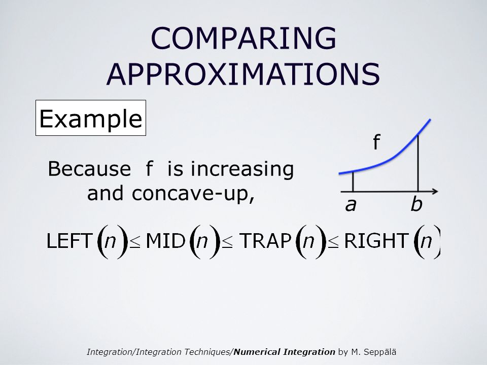 COMPARING APPROXIMATIONS