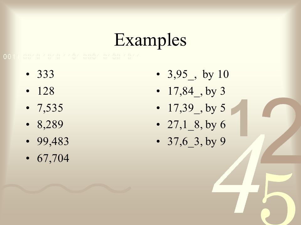 Examples ,535. 8, , ,704. 3,95_, by ,84_, by 3. 17,39_, by 5.