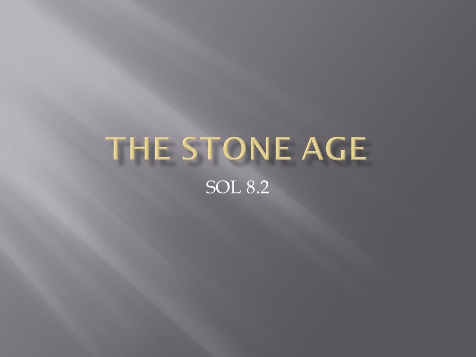 The Stone Age SOL 8.2