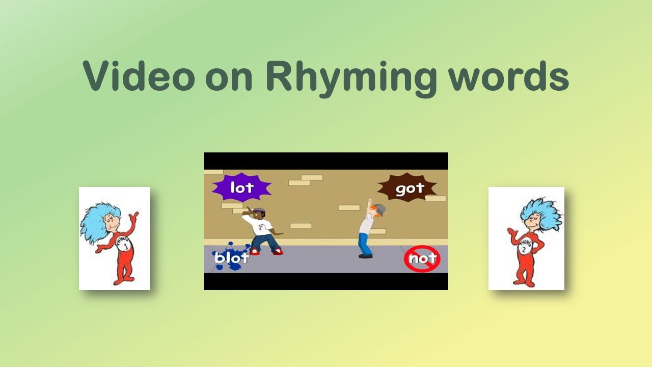 Video on Rhyming words