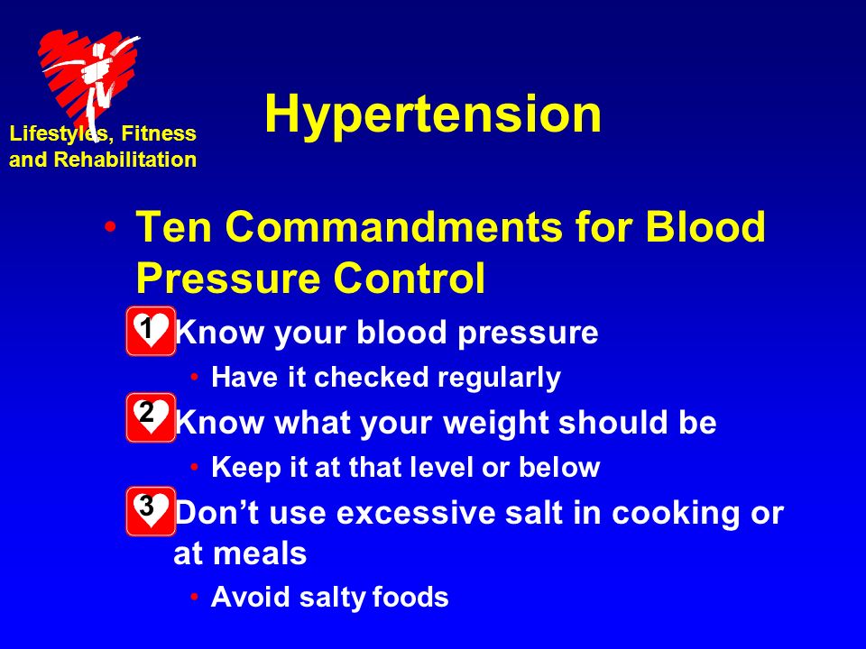 Hypertension Ten Commandments for Blood Pressure Control