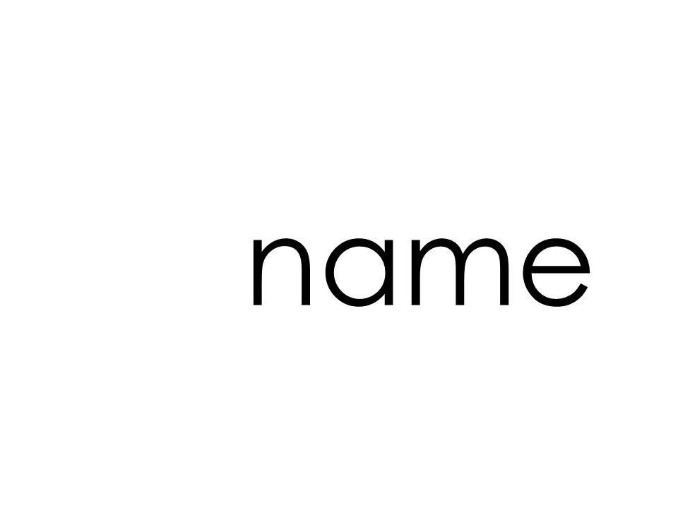 name