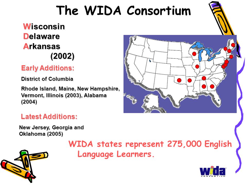 The WIDA Consortium Wisconsin Delaware Arkansas (2002)