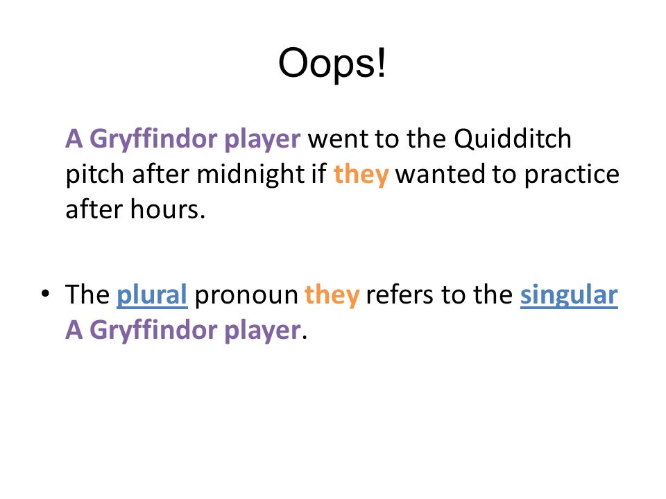 Oops! A Gryffindor player went to the Quidditch pitch after midnight if they wanted to practice after hours.