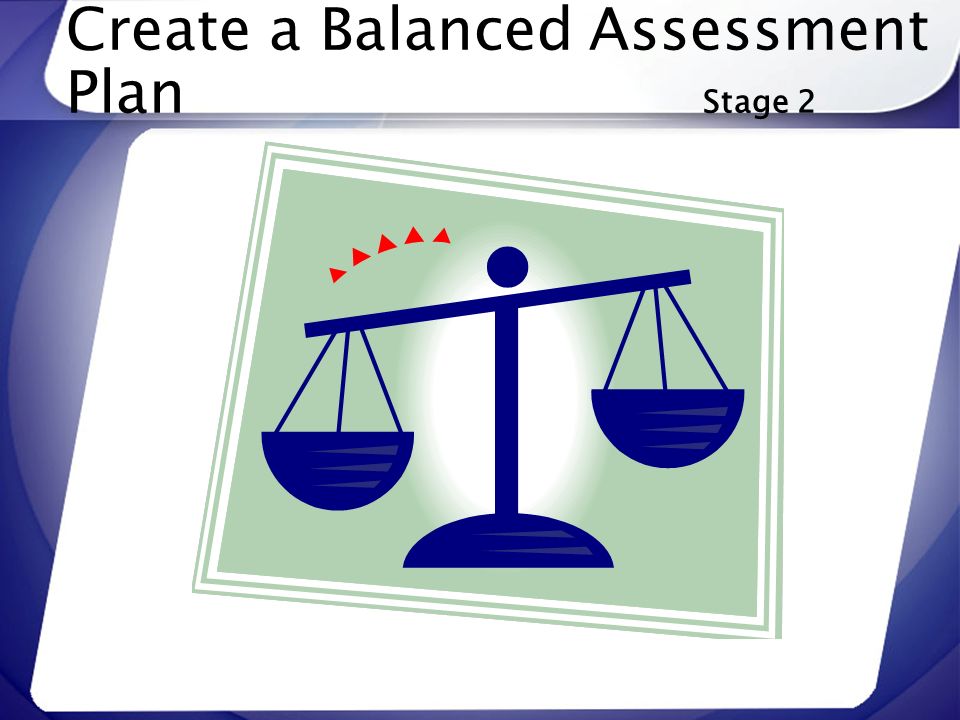 Create a Balanced Assessment Plan Stage 2