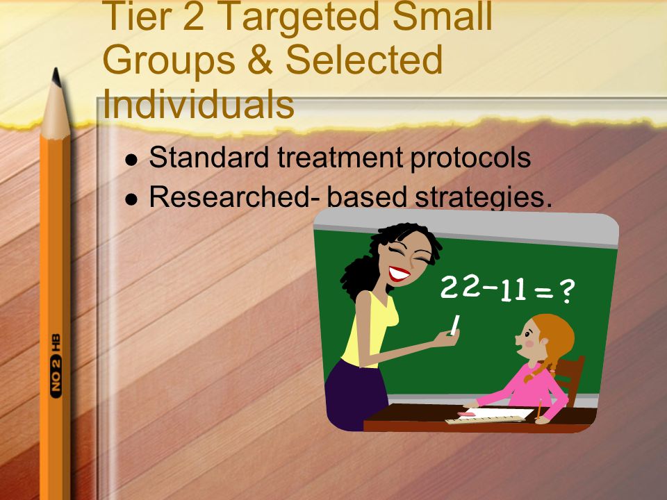Tier 2 Targeted Small Groups & Selected Individuals
