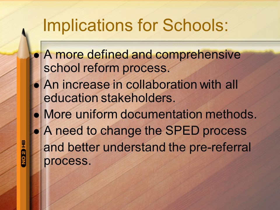 Implications for Schools: