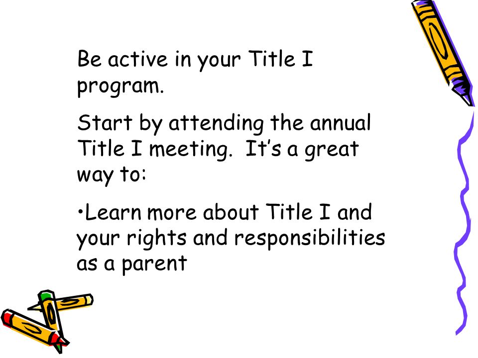 Title I helps students, teachers and parents