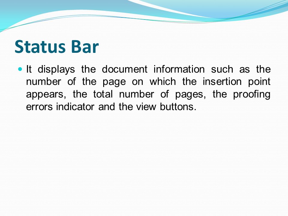 Status Bar