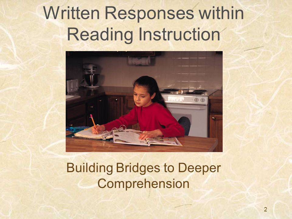 Written Responses within Reading Instruction