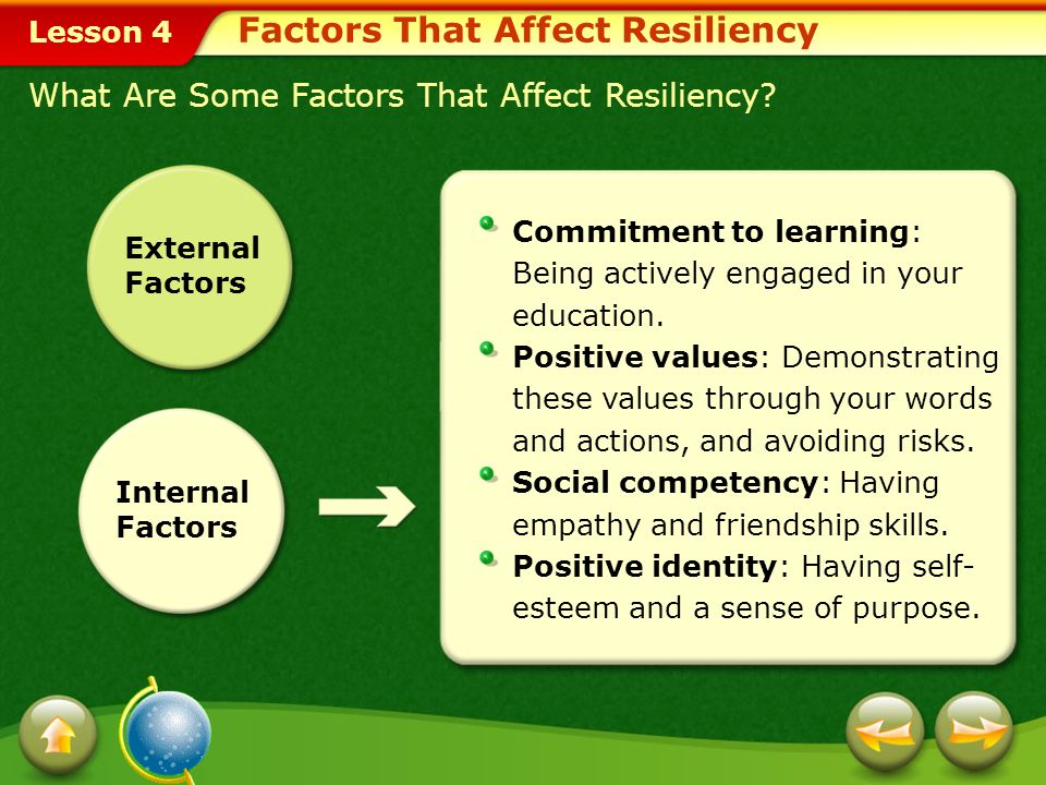 Factors That Affect Resiliency