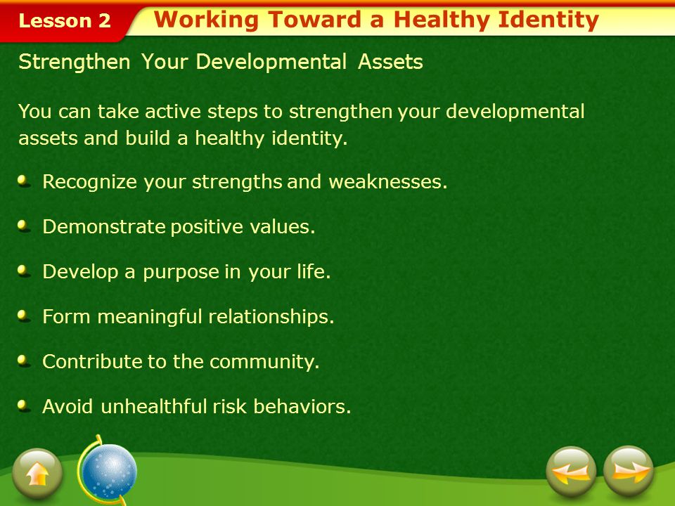 Working Toward a Healthy Identity