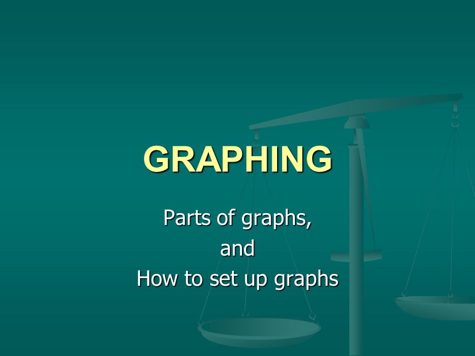 Parts of graphs, and How to set up graphs