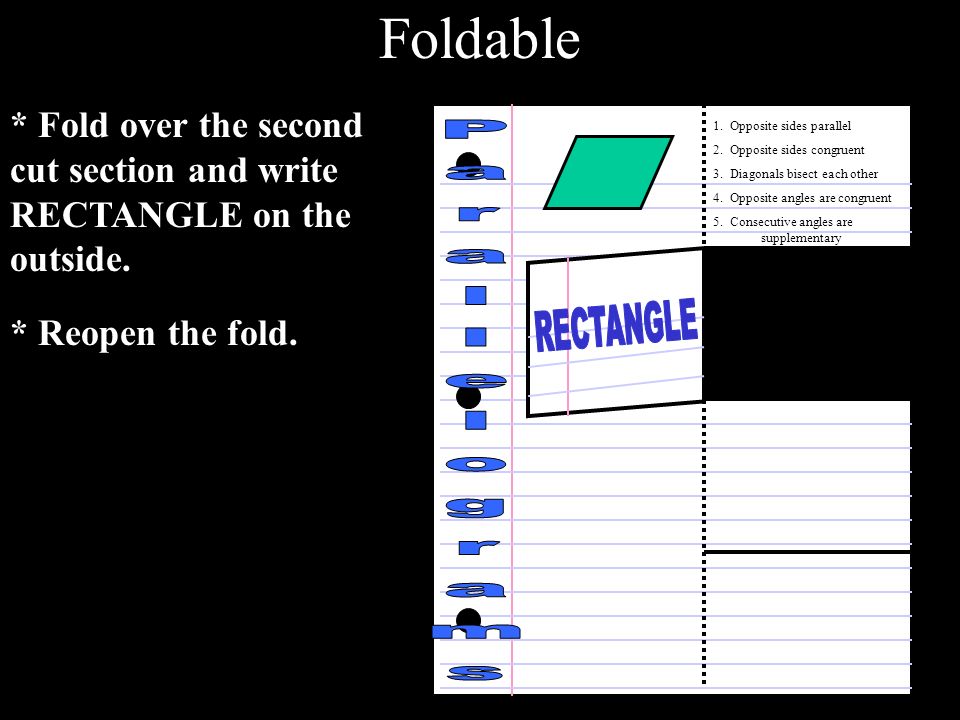 Foldable Parallelograms RECTANGLE