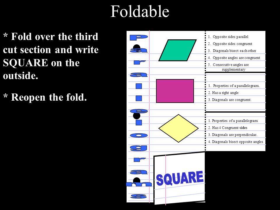 Foldable Parallelograms SQUARE