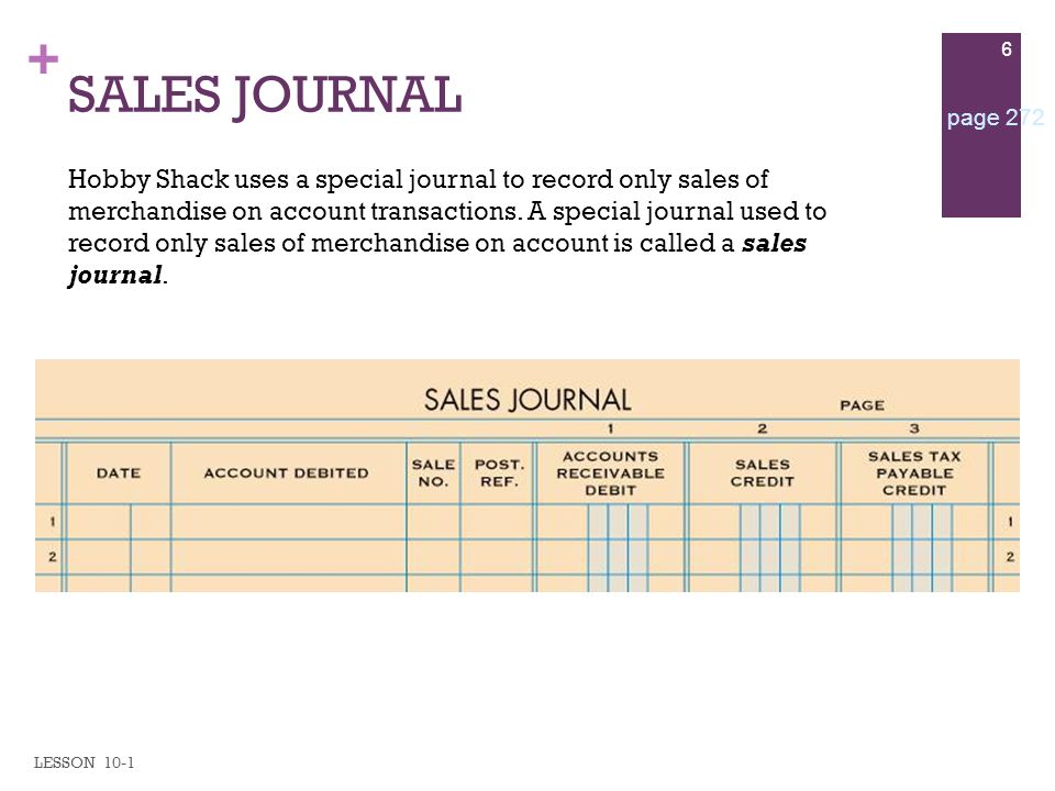 SALES JOURNAL page 272.