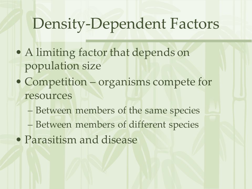 Density-Dependent Factors