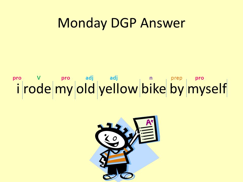 i rode my old yellow bike by myself