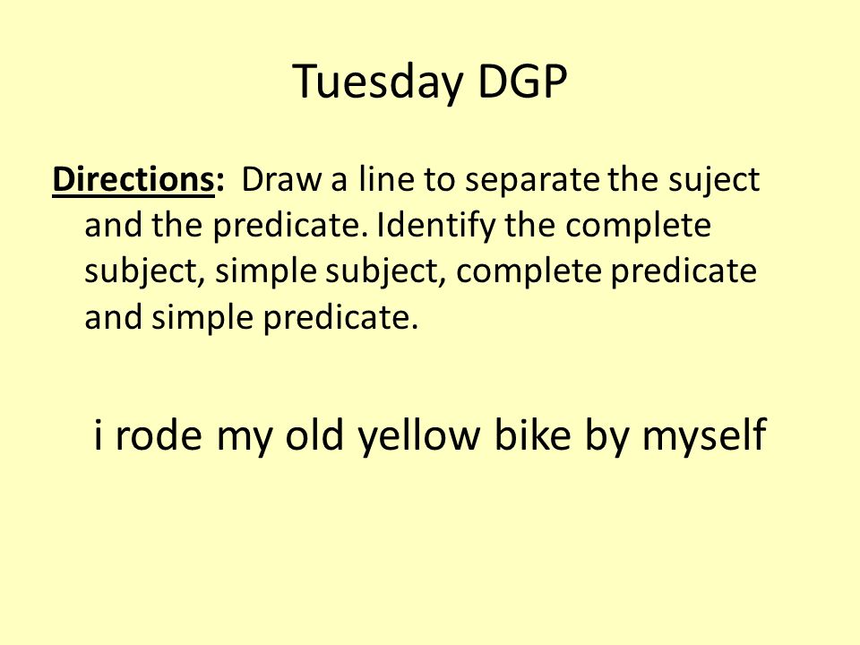 i rode my old yellow bike by myself