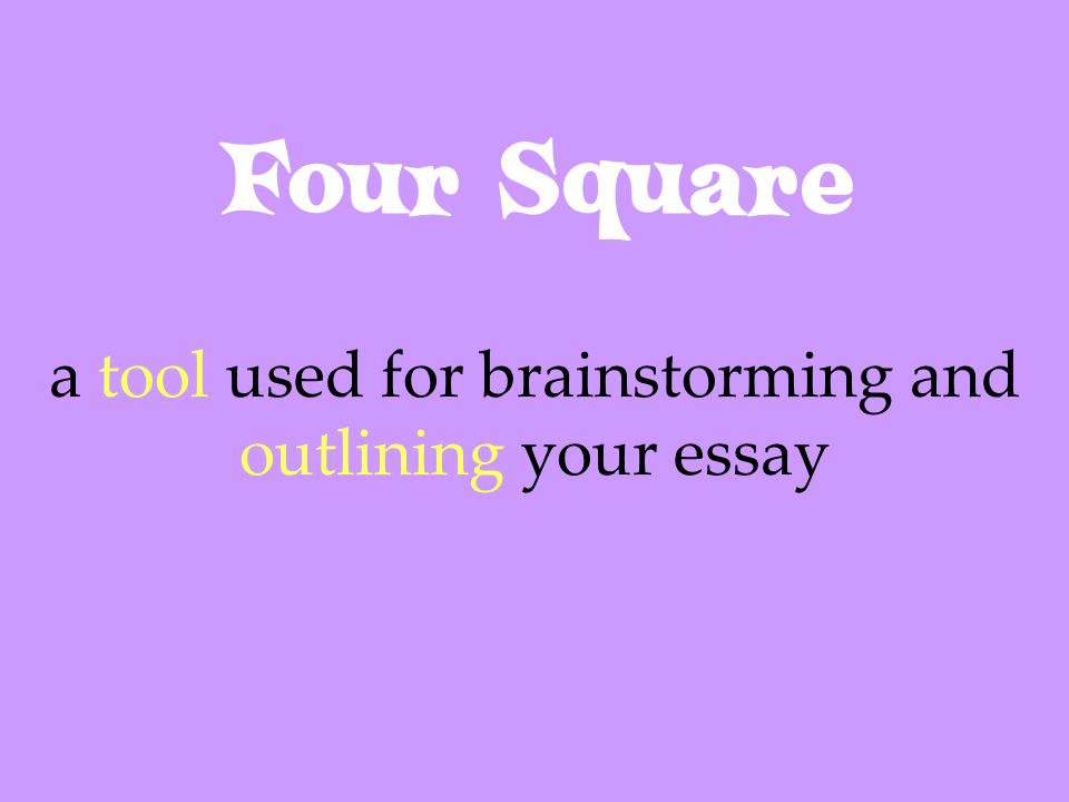 a tool used for brainstorming and outlining your essay