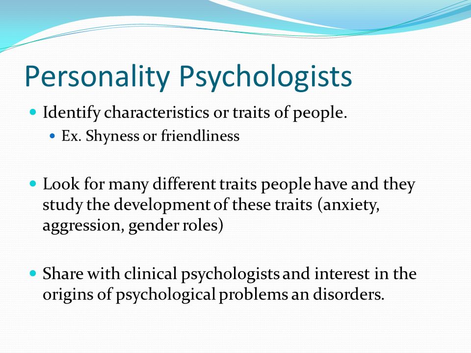 Personality Psychologists