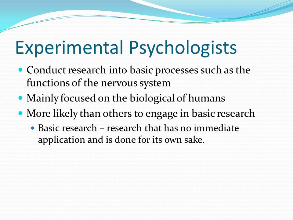 Experimental Psychologists