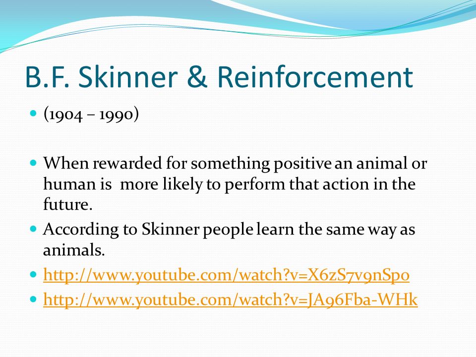 B.F. Skinner & Reinforcement