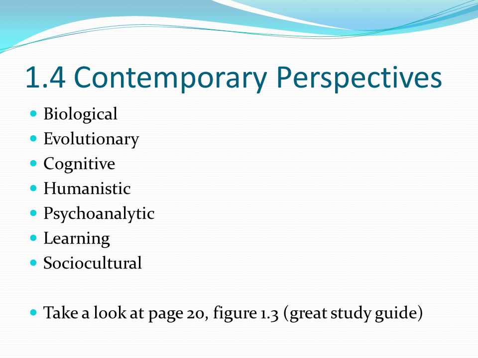 1.4 Contemporary Perspectives