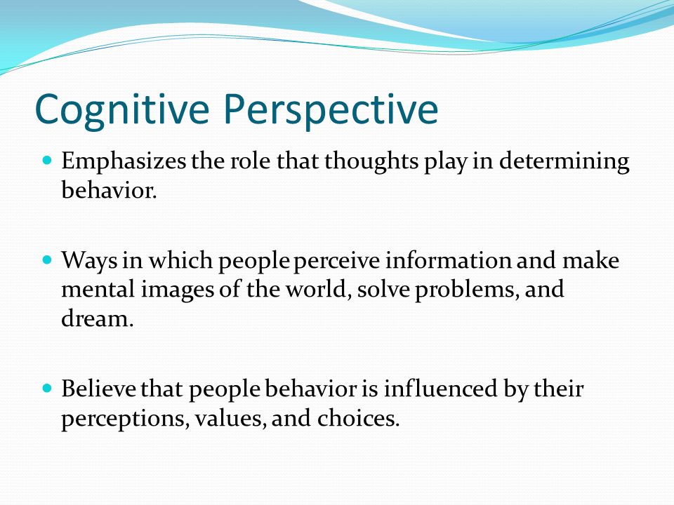 Cognitive Perspective
