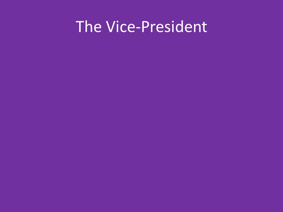 The Vice-President