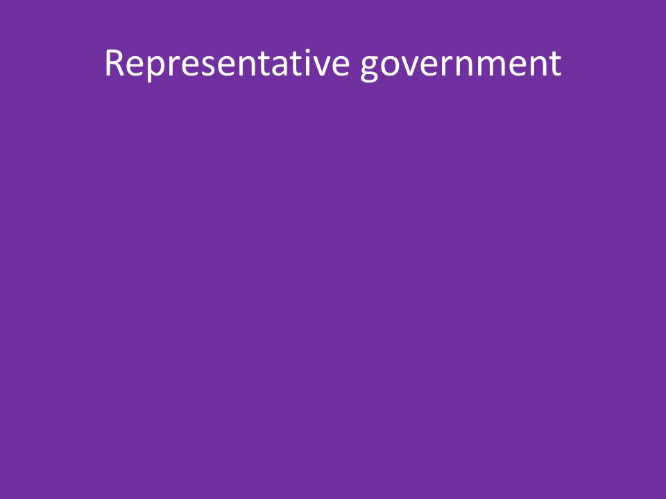 Representative government