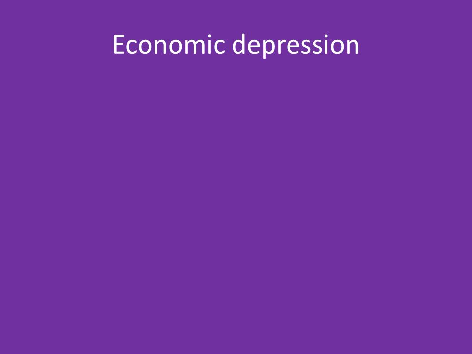 Economic depression