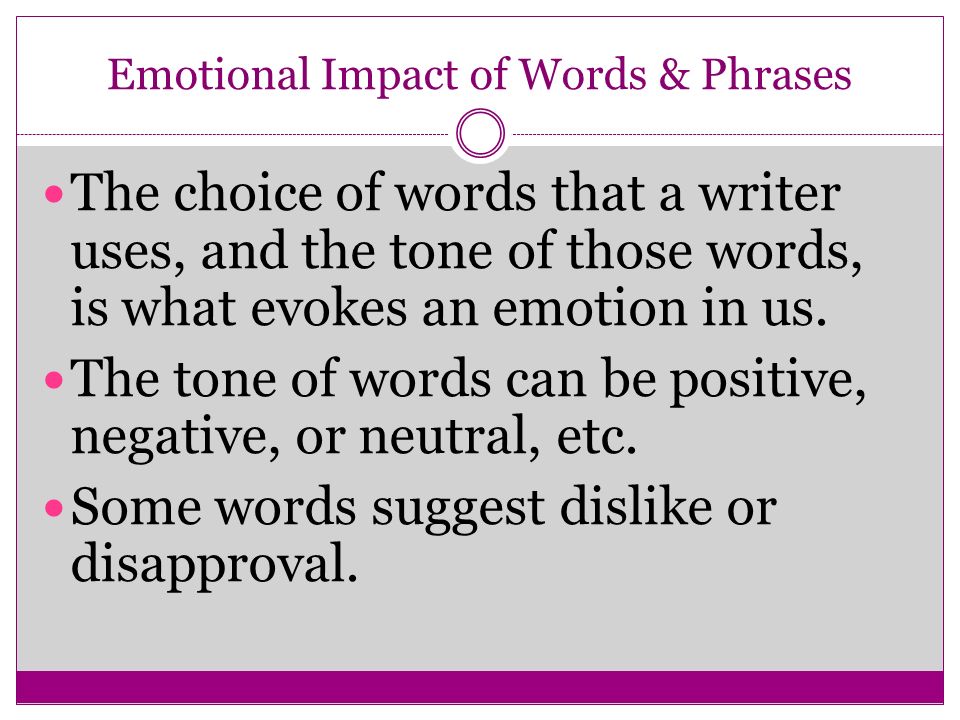 Emotional Impact of Words & Phrases