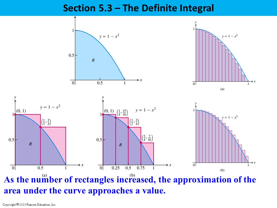 Section 5.3 – The Definite Integral