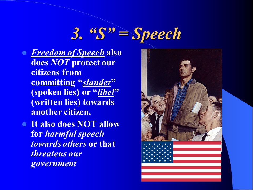 3. S = Speech