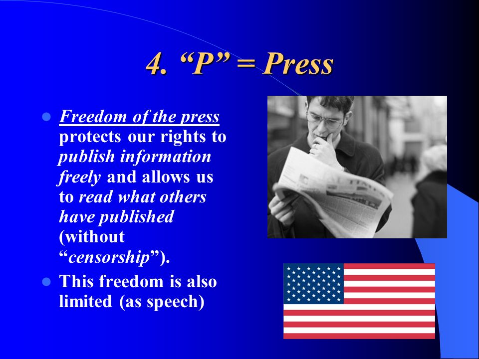 4. P = Press