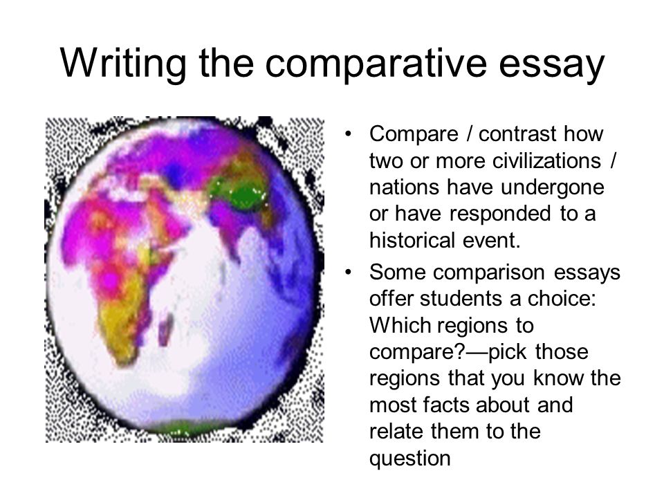 Writing the comparative essay