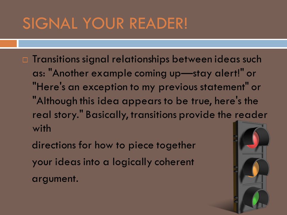SIGNAL YOUR READER!