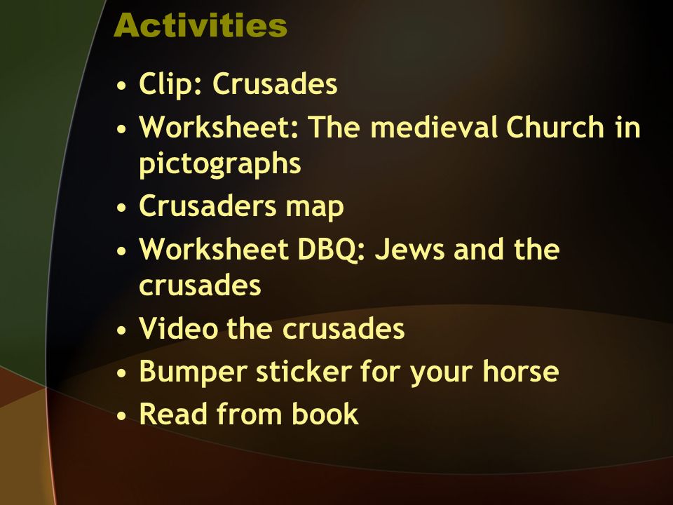 Activities Clip: Crusades