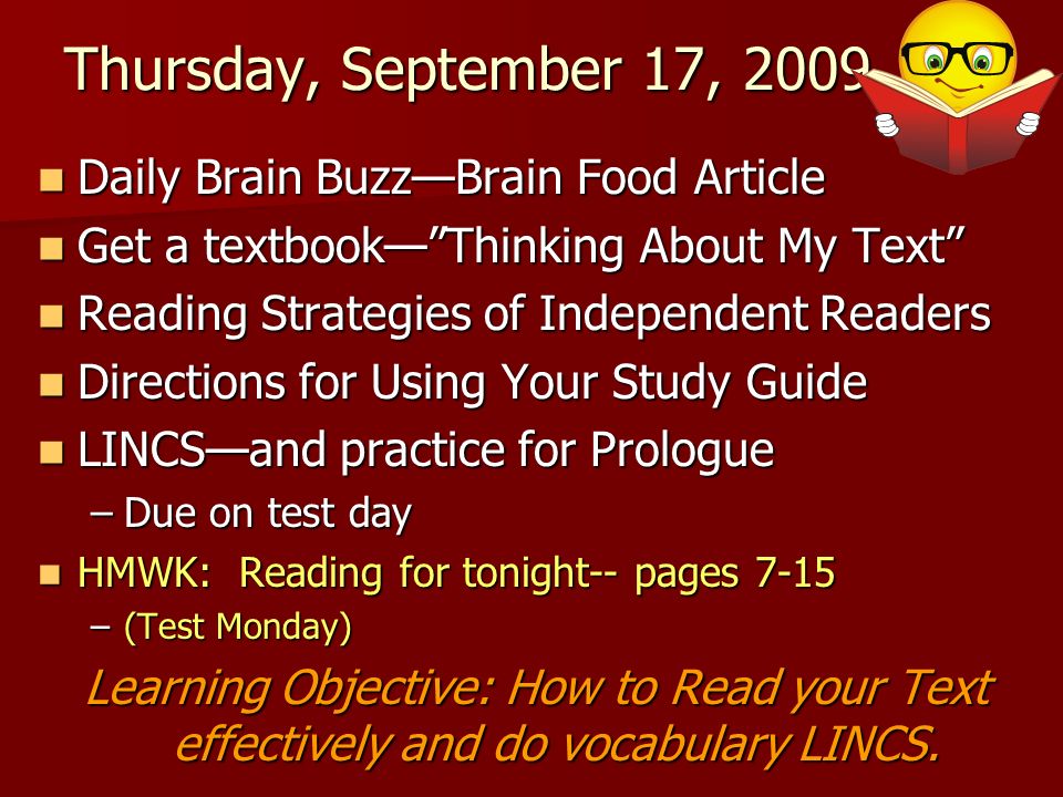 Thursday, September 17, 2009 Daily Brain Buzz—Brain Food Article