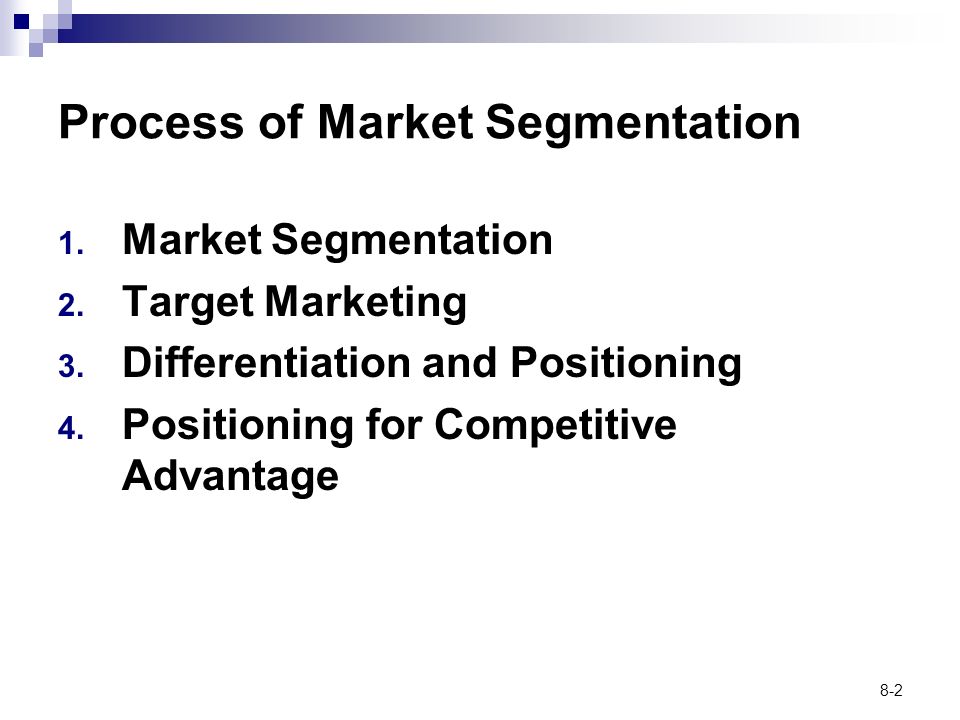 Process of Market Segmentation