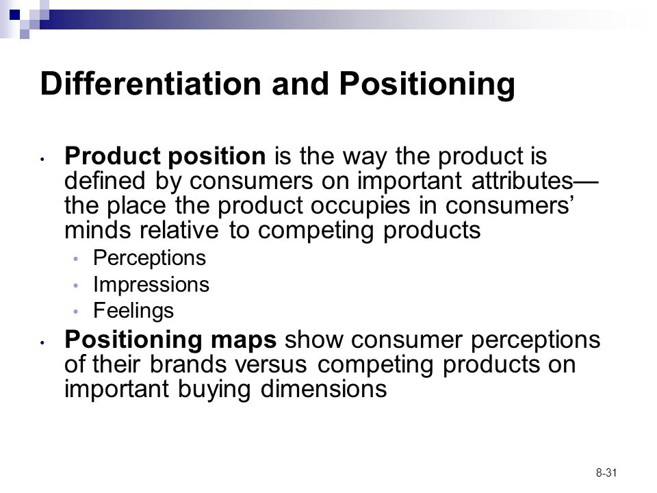 Differentiation and Positioning