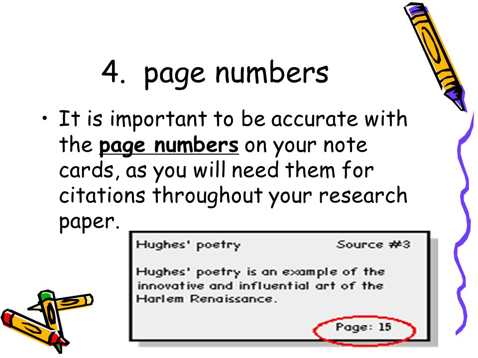 4. page numbers