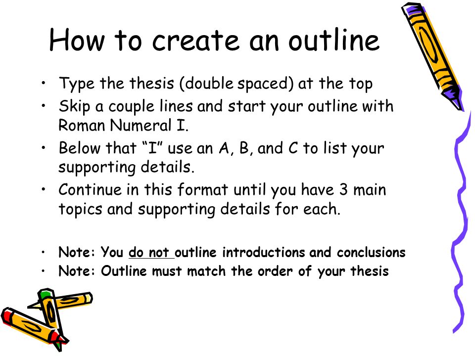 How to create an outline
