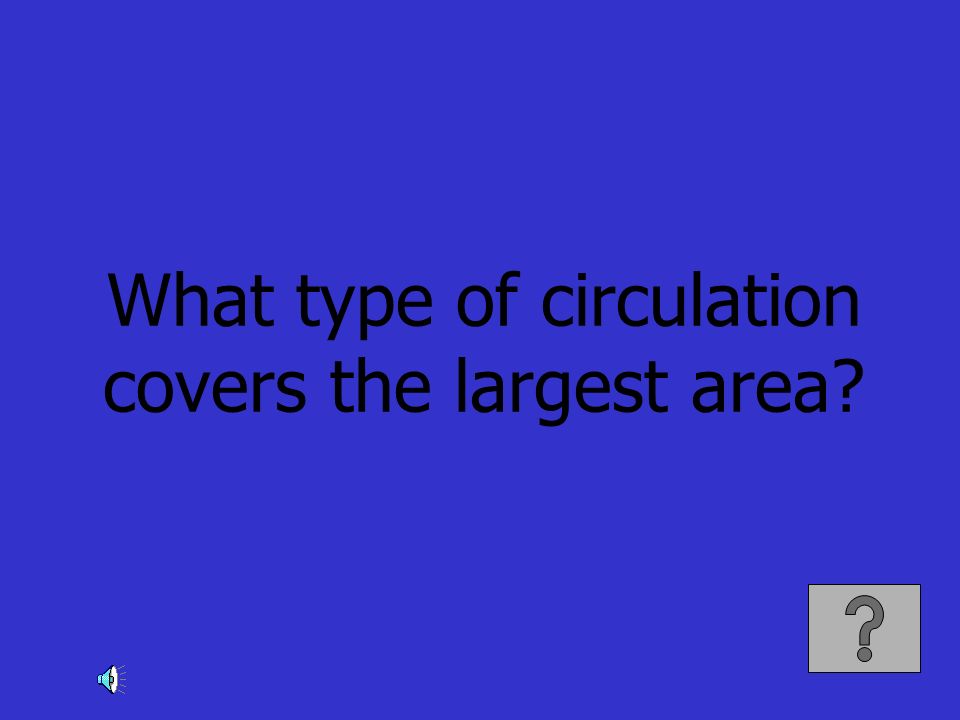 What type of circulation covers the largest area