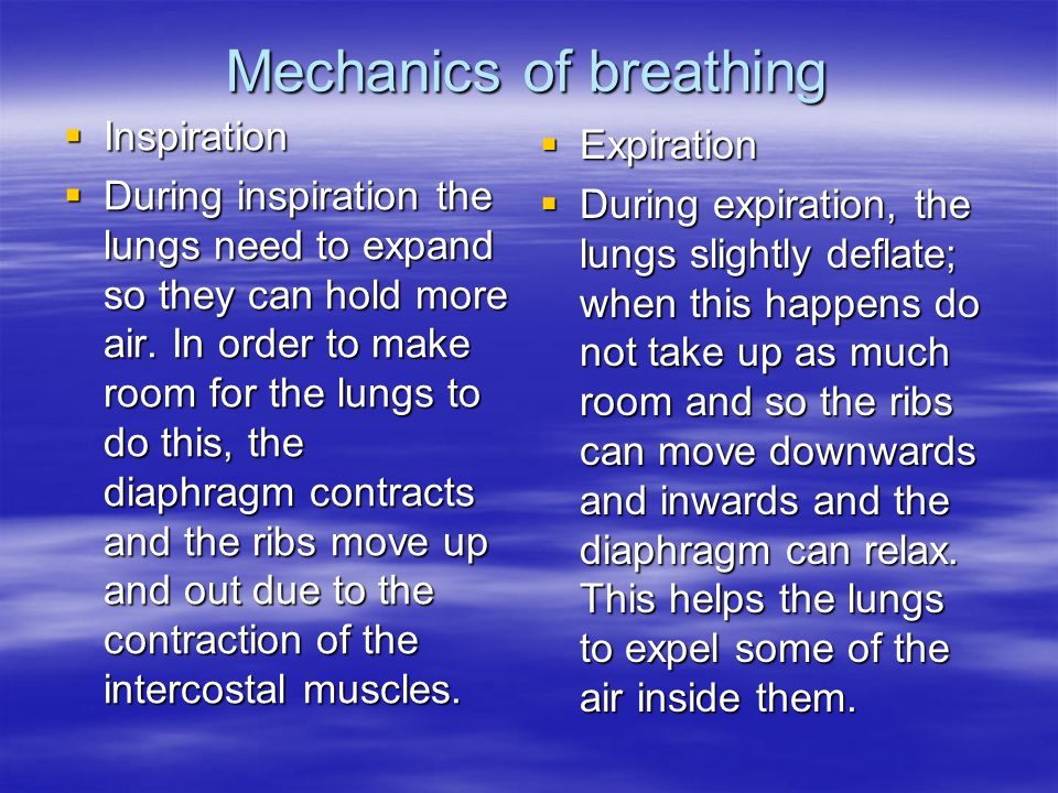 Mechanics of breathing