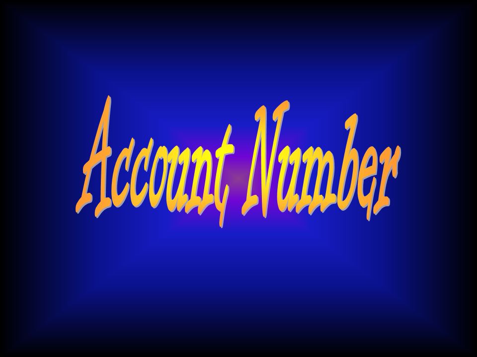 Account Number