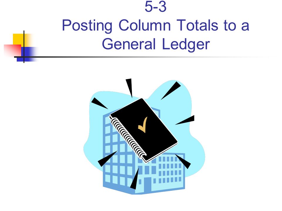 5-3 Posting Column Totals to a General Ledger