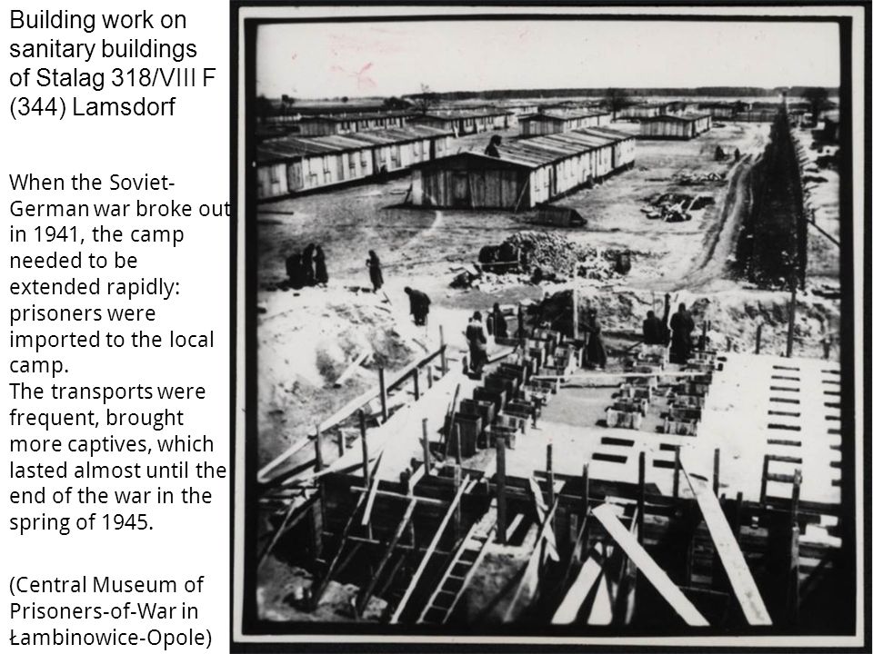 Building work on sanitary buildings of Stalag 318/VIII F (344) Lamsdorf