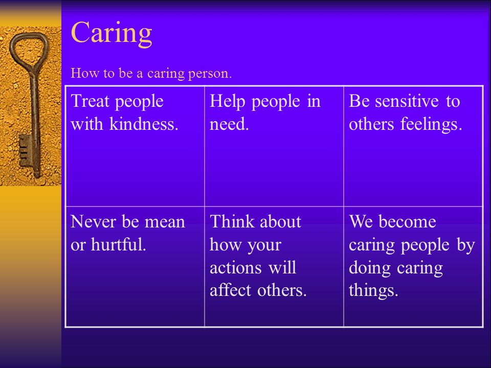 Caring How to be a caring person.